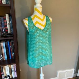 Gap Green Patterned Blouse